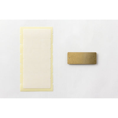 TRAVELER'S COMPANY BRASS Label Plate Set of 6