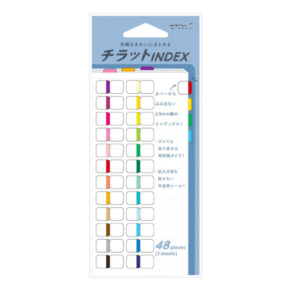 Midori Chiratto Index Label Vivid Page Tabs