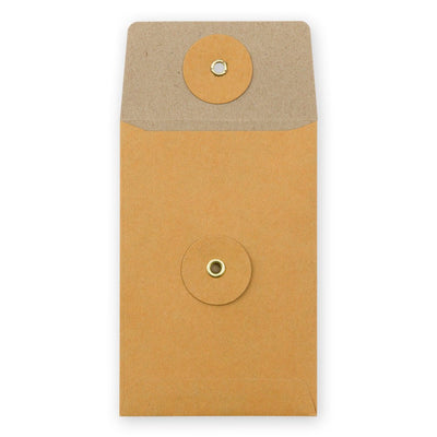 TRAVELER'S COMPANY KRAFT ENVELOPE S Orange Vertical with Button and String Closure