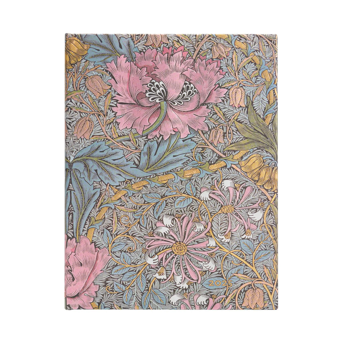 Paperblanks Ultra Morris Pink Honeysuckle 2025 Week-At-A-Time 12M Planner