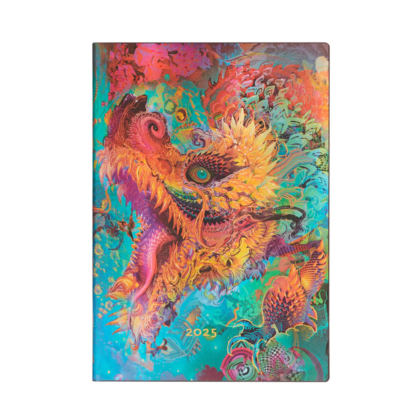 Paperblanks Flexi Midi Humming Dragon 2025 Week-At-A-Time 12M Planner