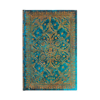 Paperblanks Mini Azure 2024 Week-At-A-Time Planner