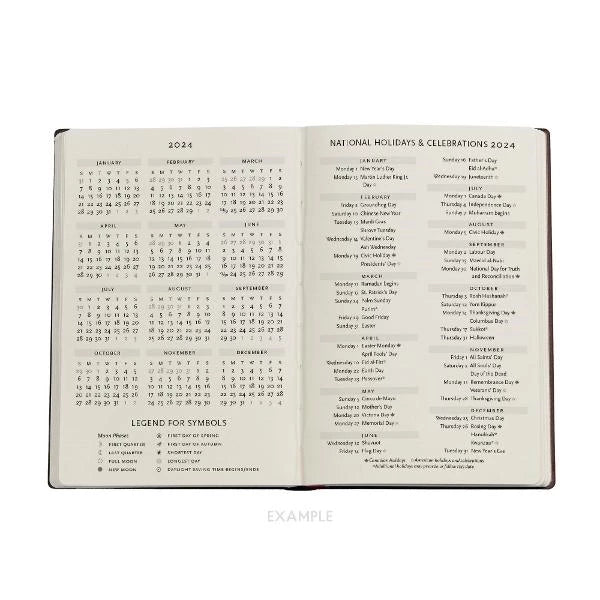 Paperblanks Mini Blue Velvet 2024 Week-At-A-Time Planner