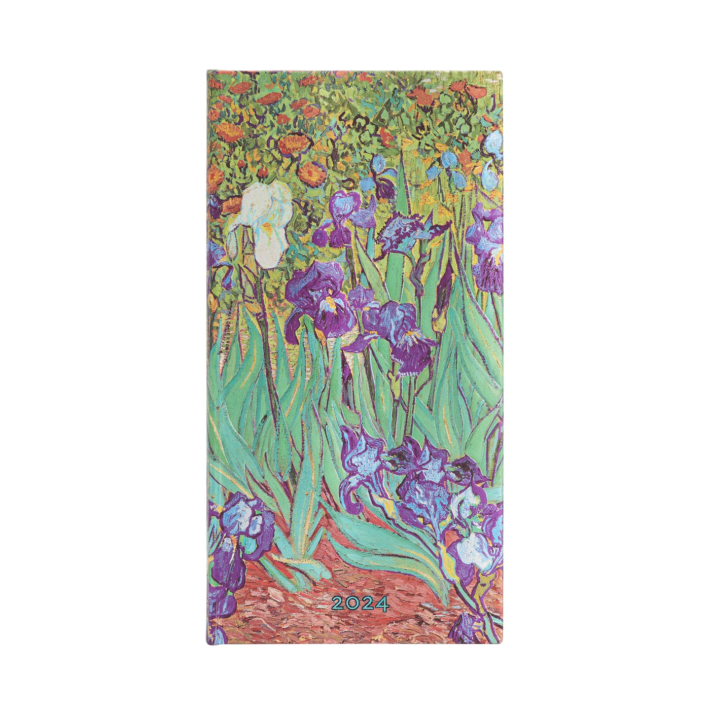 Paperblanks Slim Van Gogh's Irises 2024 Week-At-A-Time Planner