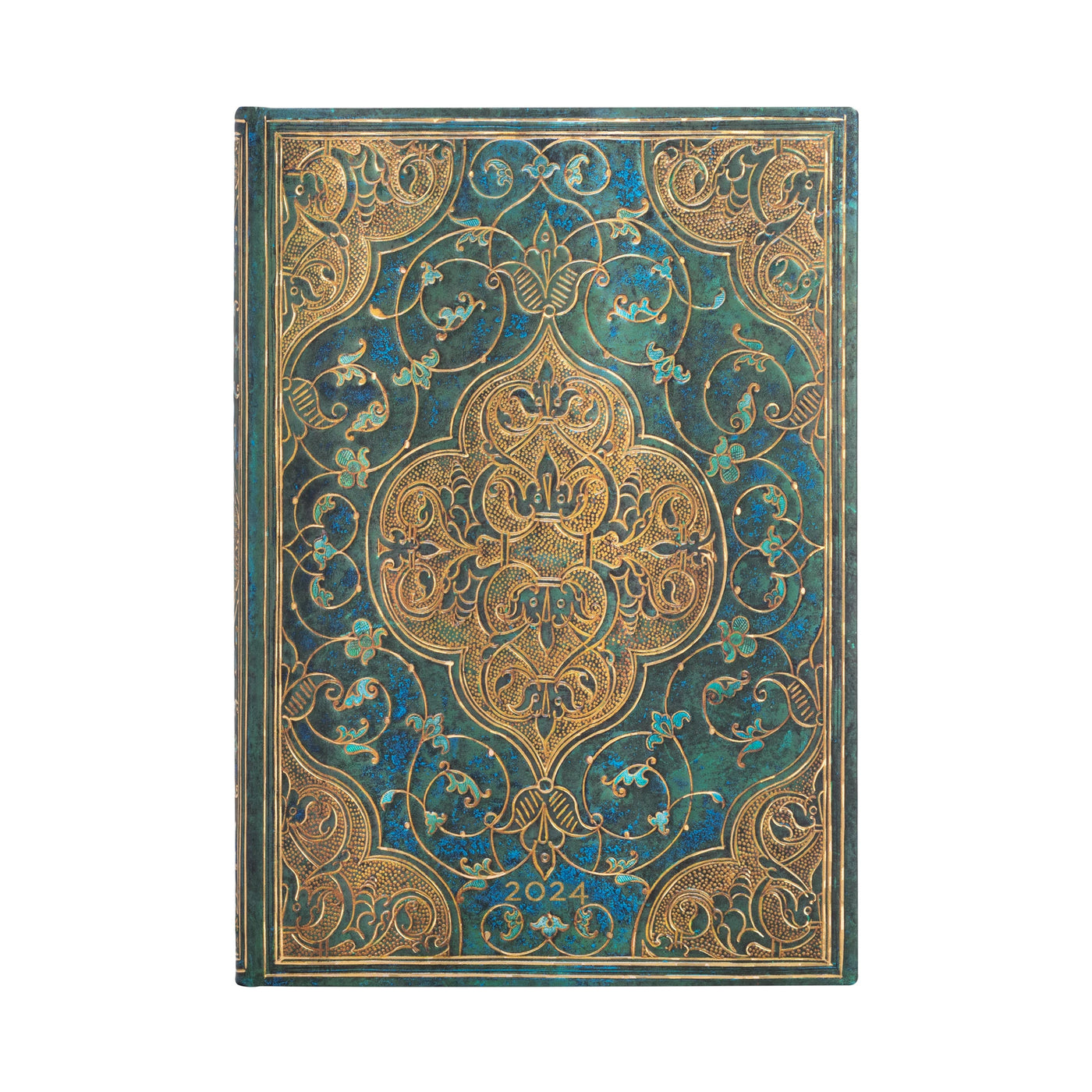 Paperblanks Midi Turquoise Chronicles 2024 Week-At-A-Time Planner