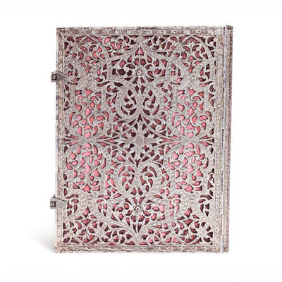 Paperblanks Silver Filigree Blush Pink 7 x 9 Inch Lined Ultra Journal