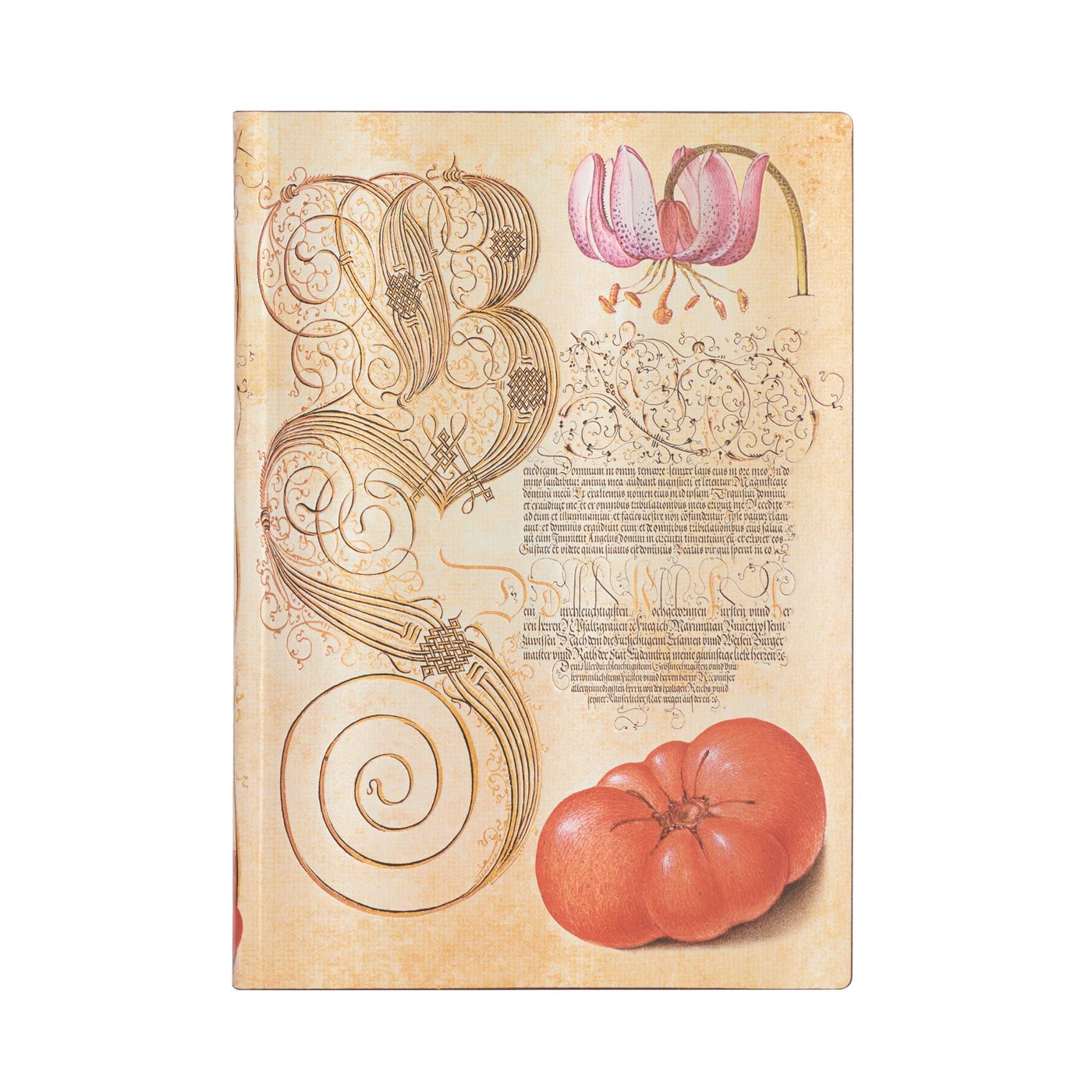 Paperblanks Flexis Mira Botanica Lily & Tomato Midi 5 x 7 Inch Journal