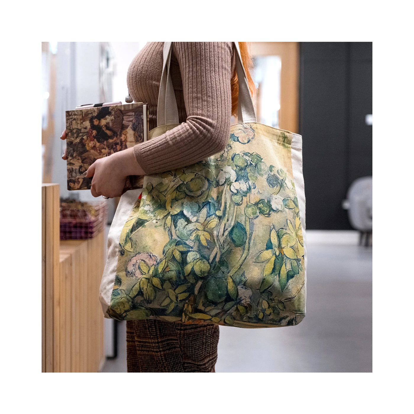 Paperblanks Cezanne's Terracotta Pots and Flowers Canvas Bag