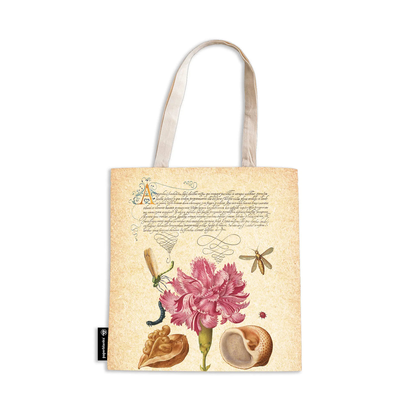 Paperblanks Pink Carnation - Mira Botanica Canvas Bag