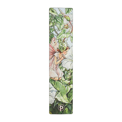 Paperblanks Cicely Mary Barker bookmark with fairy and leaf design on a white background