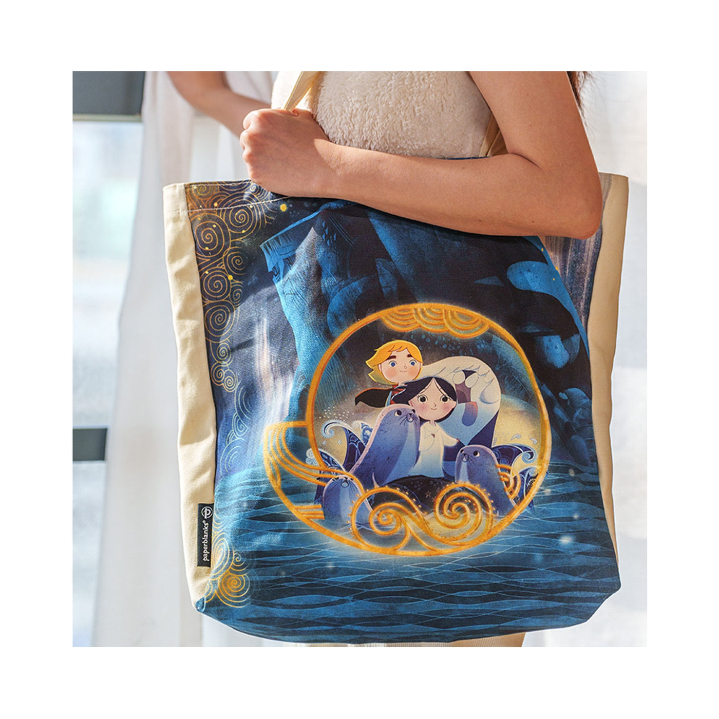 Paperblanks Song of the Sea - Irish Folkore Large Canvas Tote Bag