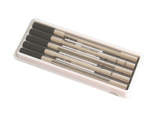 Troika 5 Pcs Pack Rollerball Refill Black