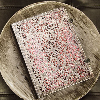 Paperblanks Filigree Blush Pink 7 x 9 Inch Lined Ultra Journal