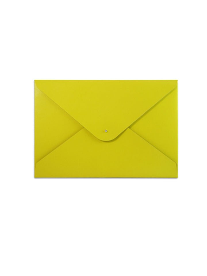 Paperthinks Recycled Leather Document Folder Mango Yellow