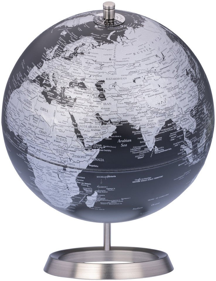 Troika 23.5 Degrees 10 Inch Globe with Relief on Metal Stand