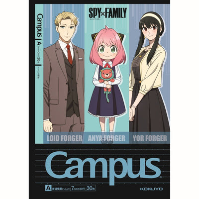 Kokuyo Campus Set of 5 Notebooks Spy x Family Anime Covers 9.92 x 7.05 Inches, Dot-lined