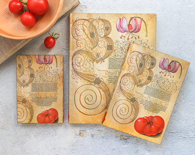 Paperblanks Flexis Lily & Tomato- Mira Botanica Midi 5x7 Inch Journal