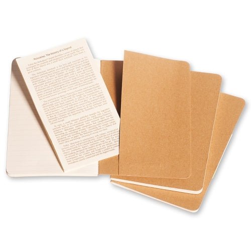 Moleskine Cahier Pocket Ruled Kraft Cover (Set of 3)