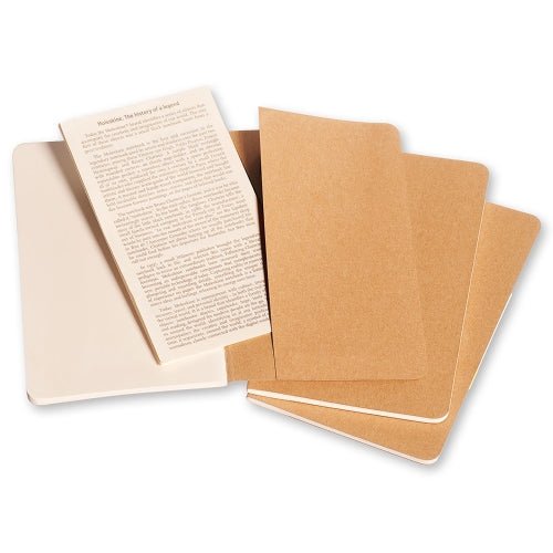 Moleskine Cahier Pocket Plain Kraft Cover (set of 3)