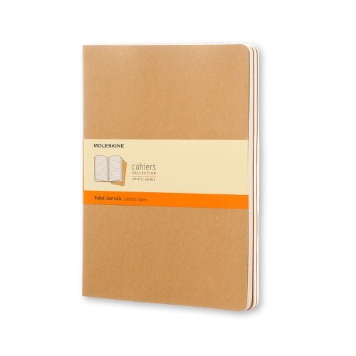 Moleskine Cahier XL Ruled Kraft Cover (set of 3)