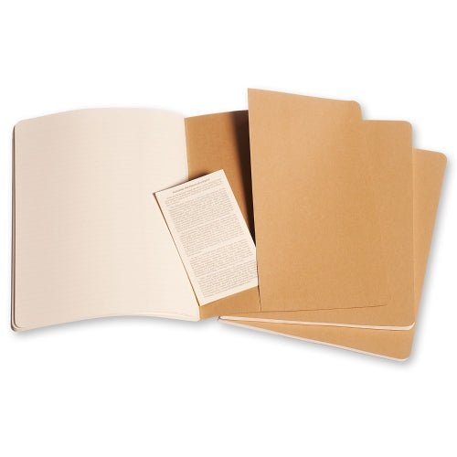 Moleskine Cahier XL Ruled Kraft Cover (set of 3)