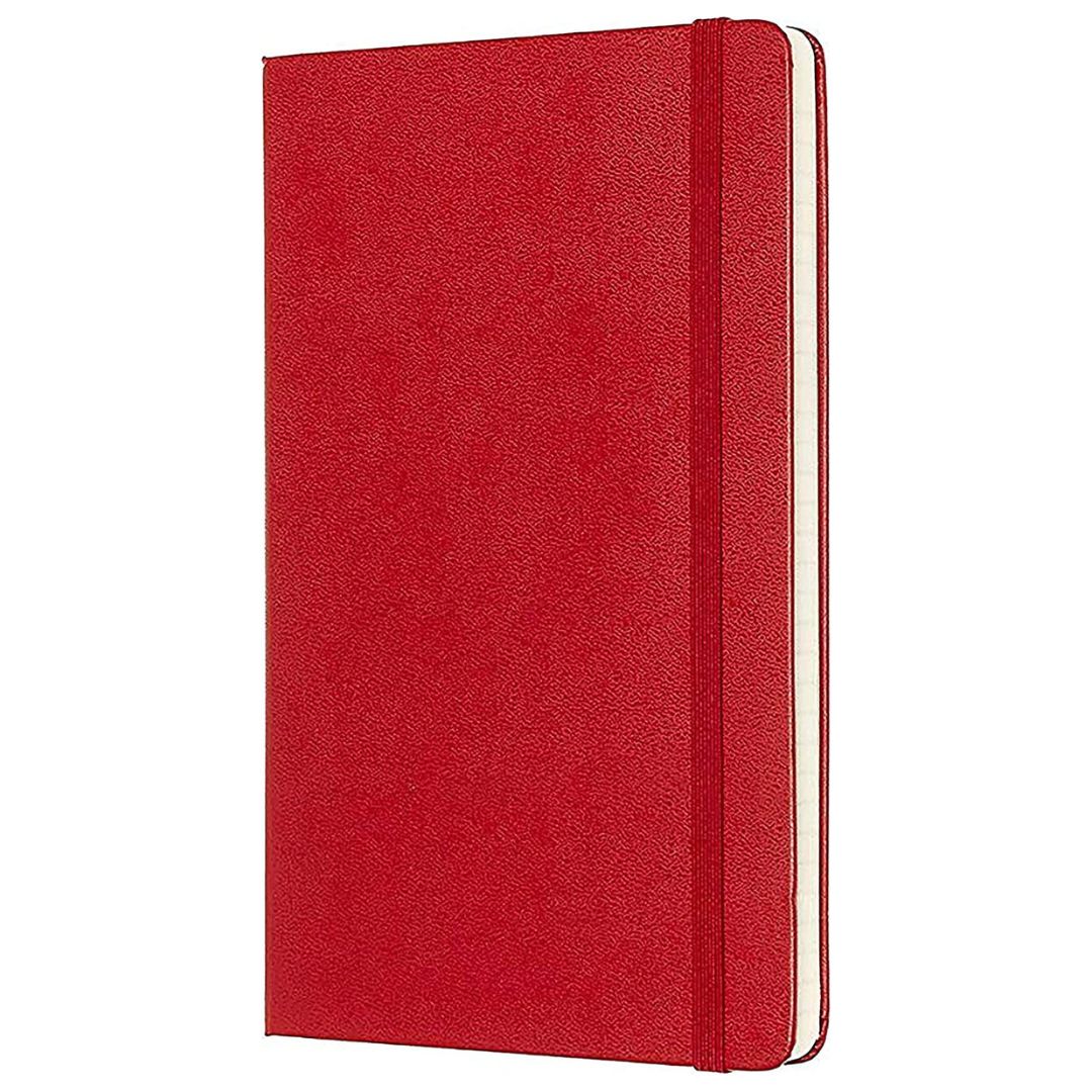 Classic Red Moleskine Large Hard Covered Ruled Notebook