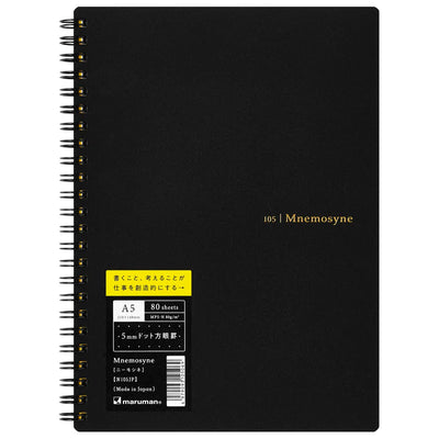 Maruman Mnemosyne Spiral Notebook N105 - A5 DOT 5MM