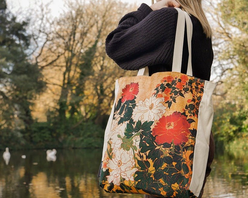 Paperblanks Rinpa Florals Canvas Bag