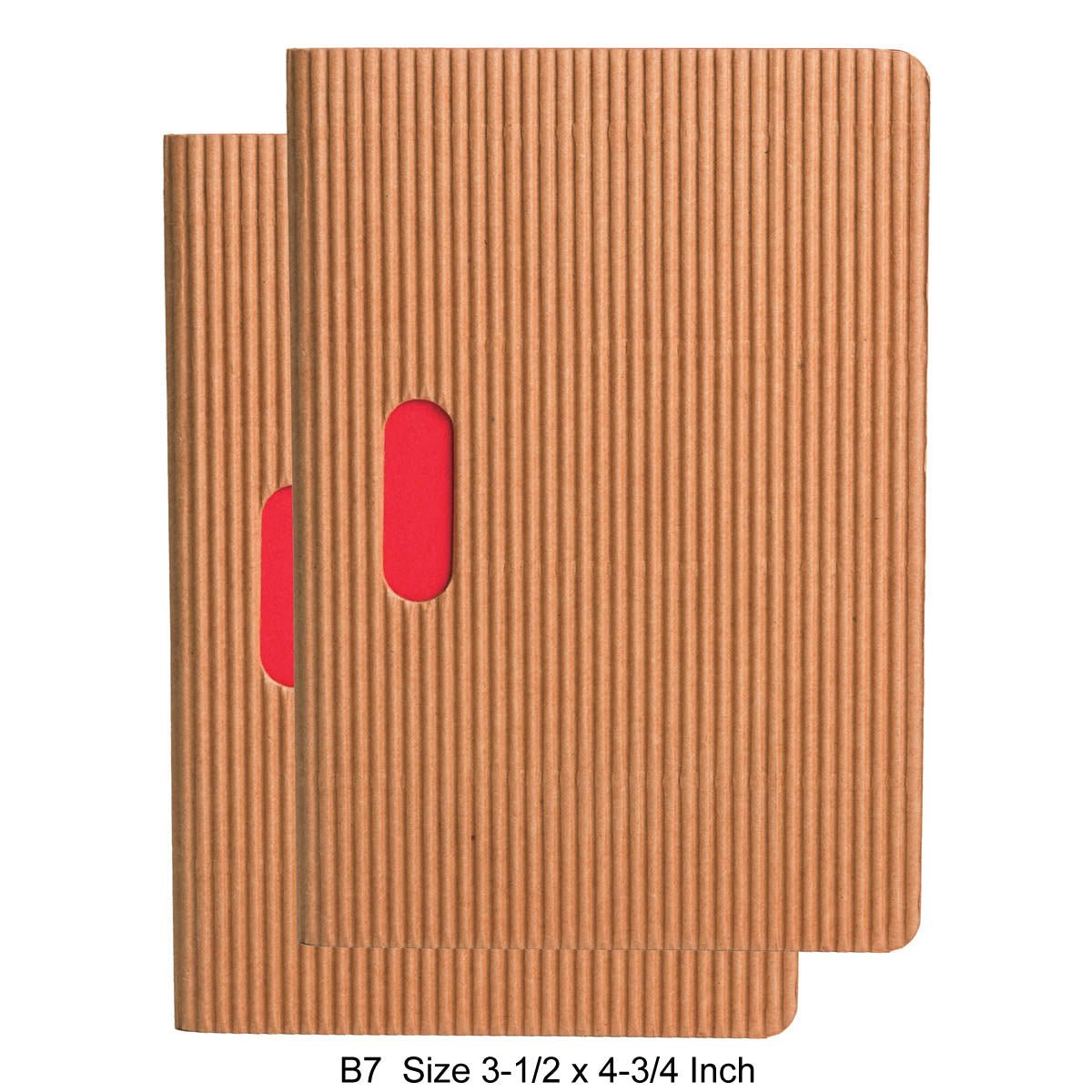 Paper-Oh Ondulo Cahier Notebook B7 Size Set of 2 - Natural