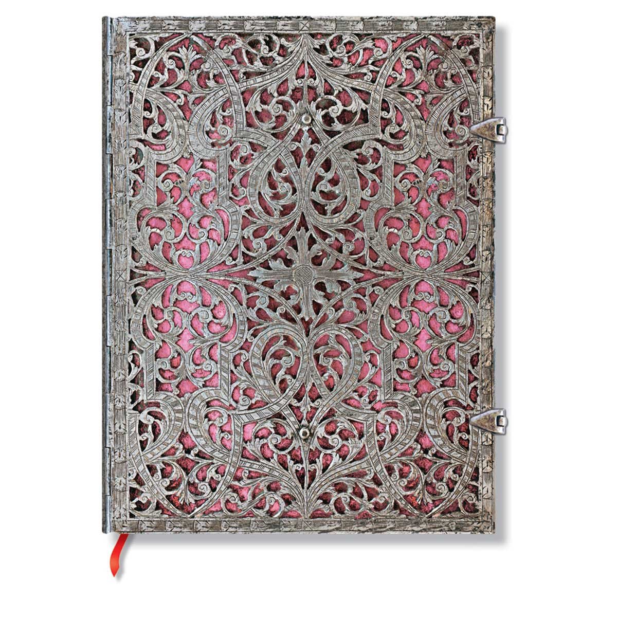 Paperblanks Silver Filigree Blush Pink 7 x 9 Inch Lined Ultra Journal