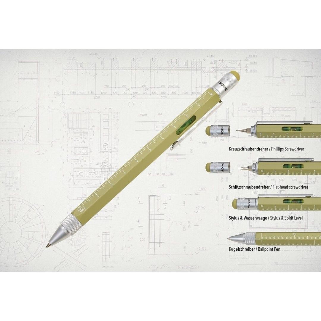 Troika Construction Multi-tool Pen Olive Oil