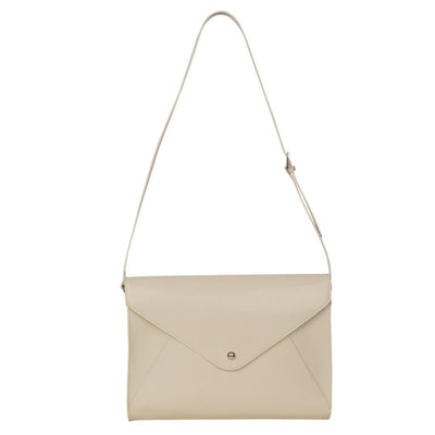 Paperthinks Recycled Leather Large Envelope Bag - Ivory - Paperthinks.us