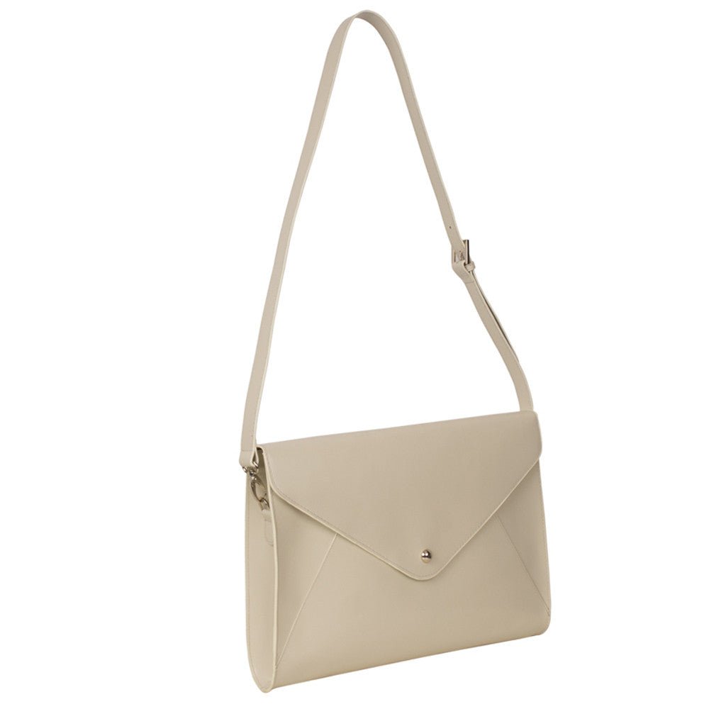 Paperthinks Recycled Leather Large Envelope Bag - Ivory - Paperthinks.us