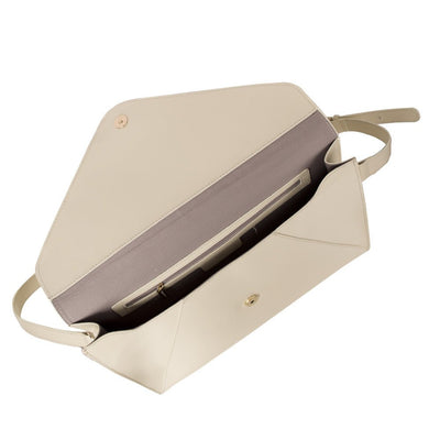 Paperthinks Recycled Leather Large Envelope Bag - Ivory - Paperthinks.us