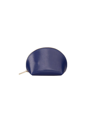 Paperthinks Recycled Leather Coin Pouch - Navy Blue - Paperthinks.us