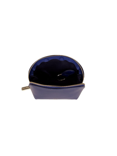 Paperthinks Recycled Leather Coin Pouch - Navy Blue - Paperthinks.us