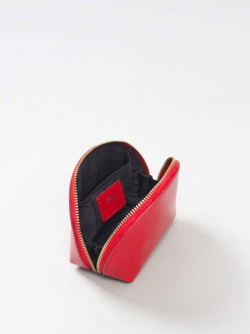 Paperthinks Recycled Leather Coin Pouch - Scarlet Red - Paperthinks.us