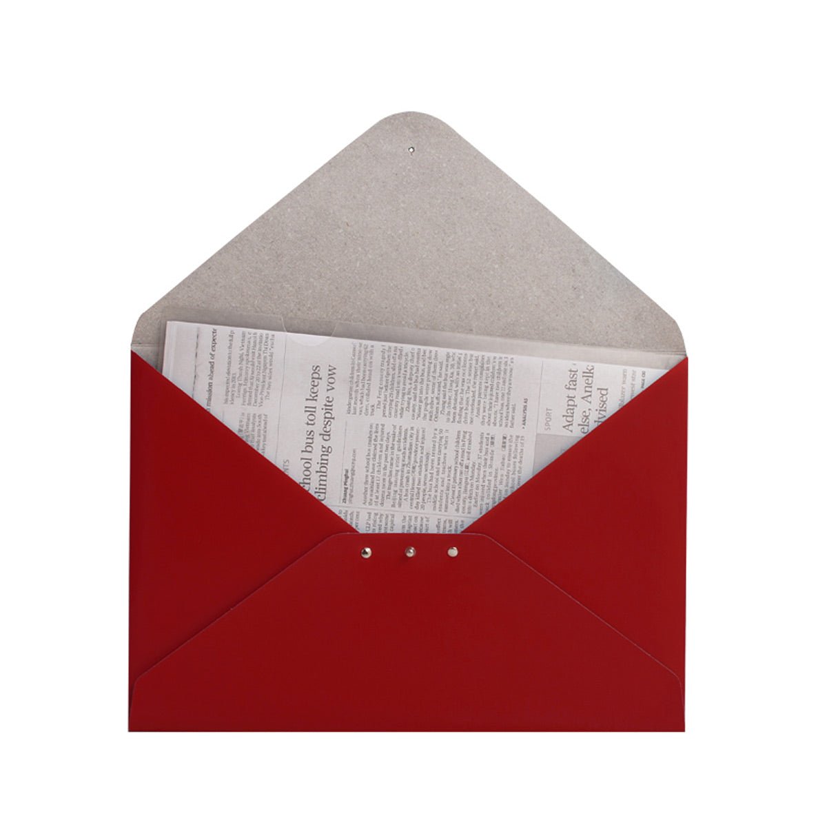 Paperthinks Recycled Leather Document Folder Scarlet Red