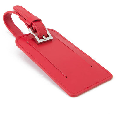 Paperthinks Recycled Leather Luggage Tag Scarlet