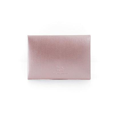 Paperthinks Recycled Leather Mini Folder Card Holder - Rose Gold - Paperthinks.us