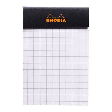 Rhodia Black Head Stapled Notepad No. 10  Graph Paper