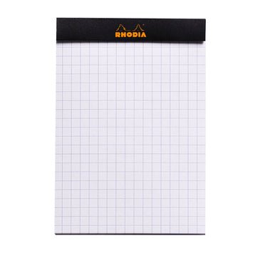 Rhodia Black Staple Bound Notepad No. 12 - Lined Paper