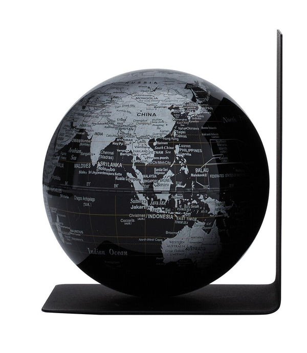 Troika Bookglobe Metal Bookend with Magnetic 5 Inch Globe