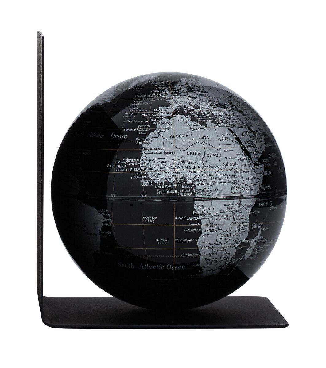 Troika Bookglobe Metal Bookend with Magnetic 6 Inch Globe