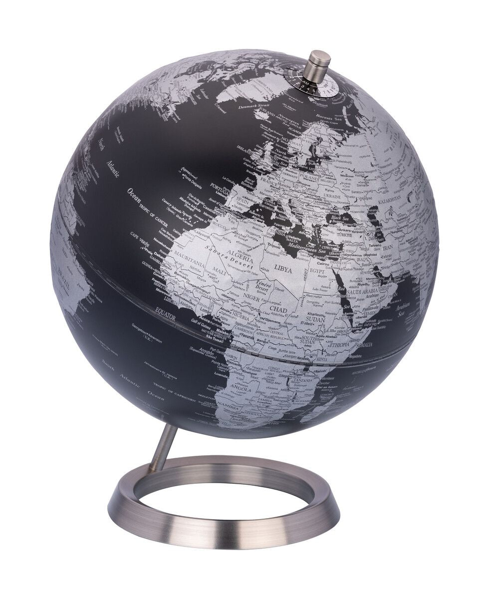 Troika 23.5 Degrees 10 Inch Globe with Relief on Metal Stand