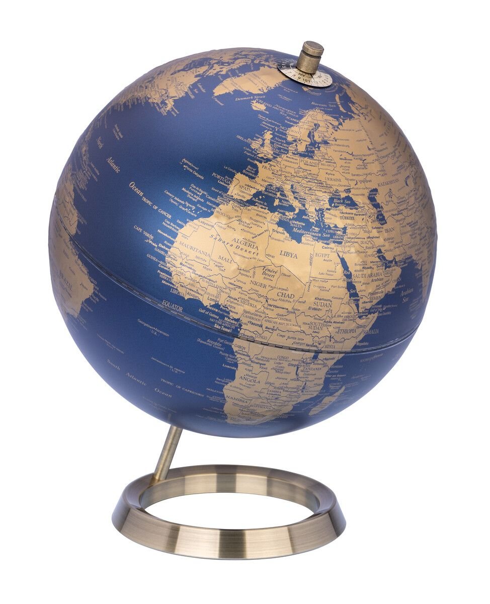 Troika 23.5 Degrees 10 Inch Globe with Relief on Metal Stand