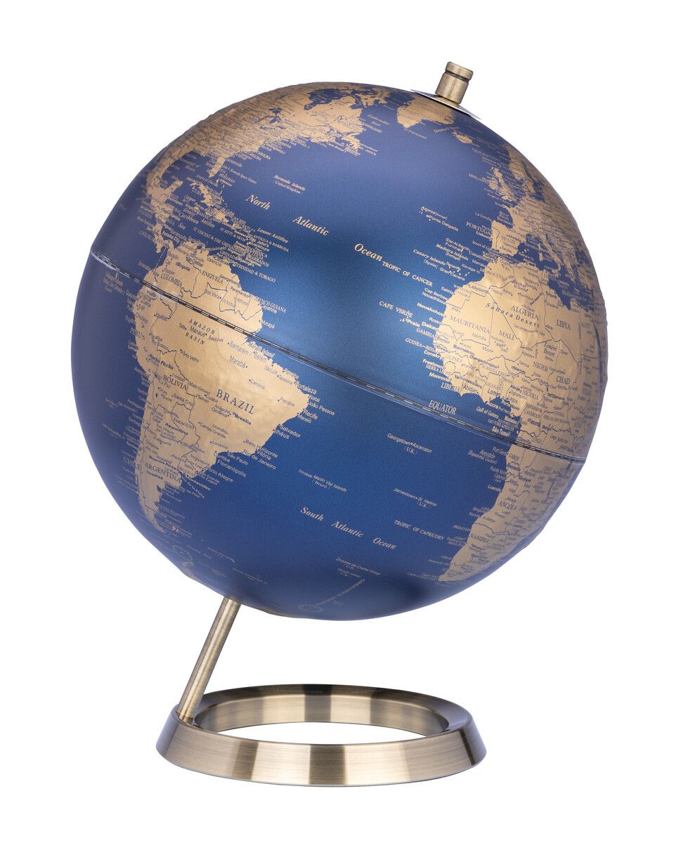 Troika 23.5 Degrees 10 Inch Globe with Relief on Metal Stand