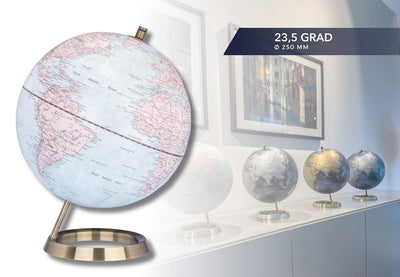 Troika 23.5 Degrees 10 Inch Globe with Relief on Metal Stand