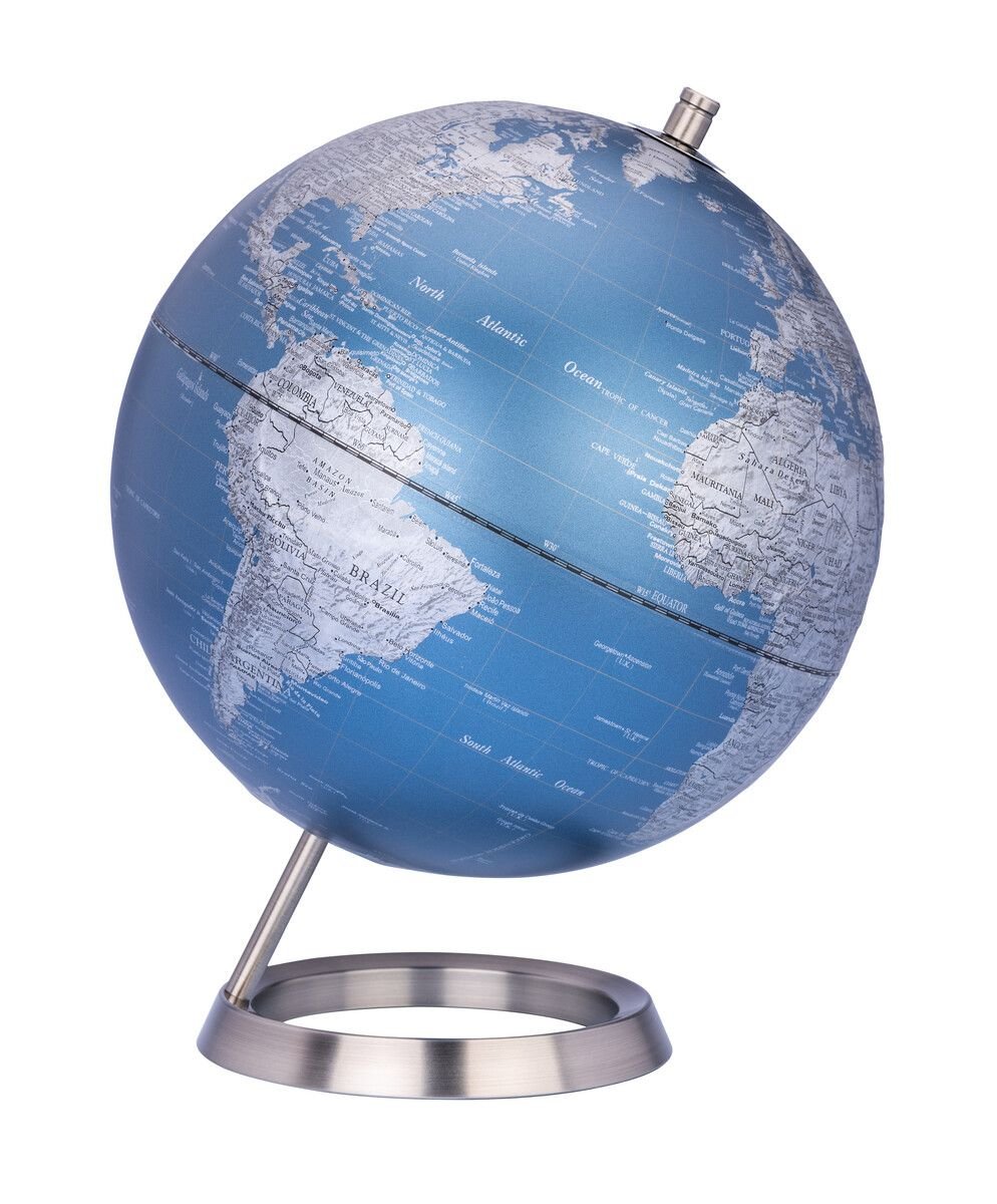 Troika 23.5 Degrees 10 Inch Globe with Relief on Metal Stand