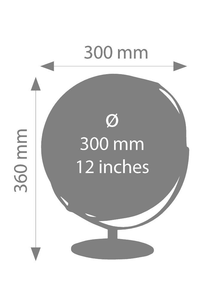 Troika JURI Globe – 12-Inch Desk Globe for Travel & Reflection